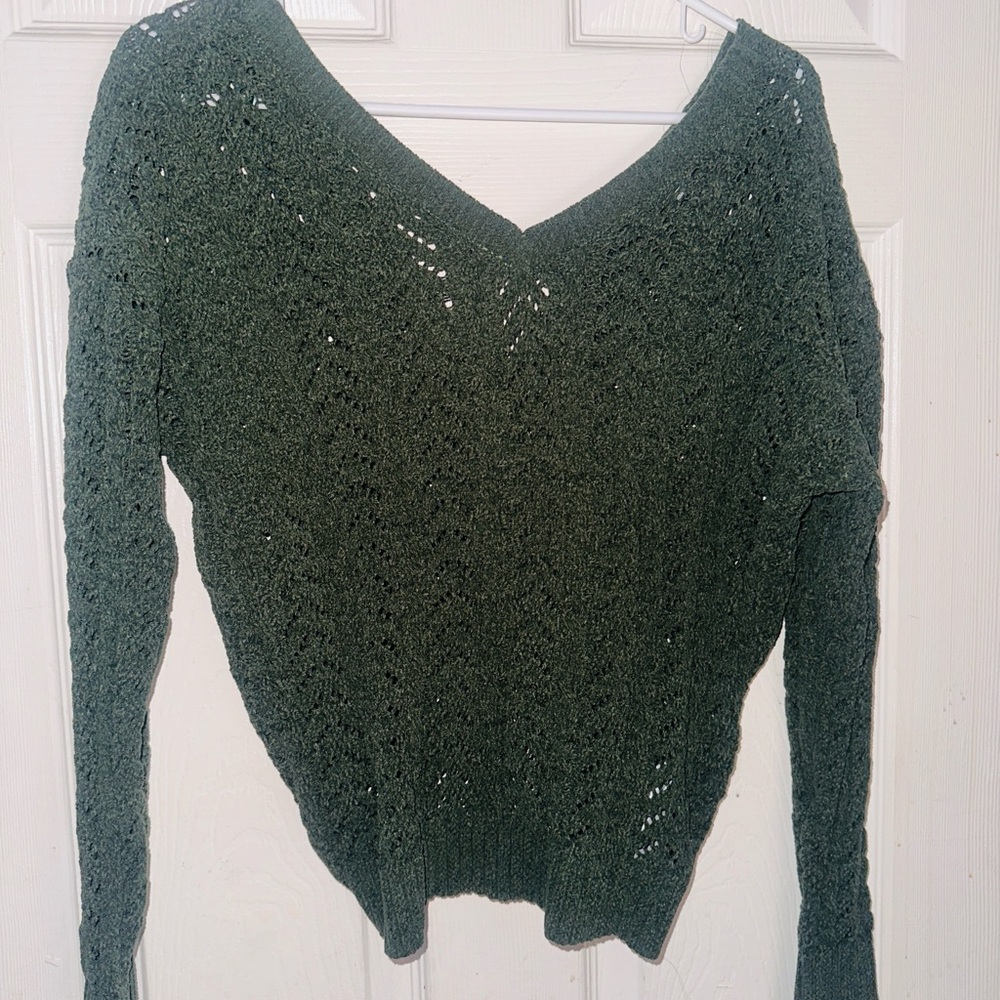 Cake Women's Deep Green V-Neck Sweater